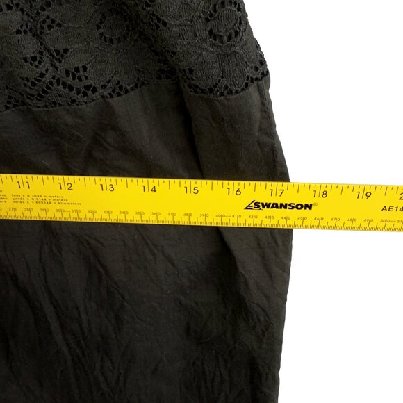 Vintage Victorian style Lou‑Ette Gothic Black Cotton Lace Dress Steampunk Vibe - Picture 9 of 11